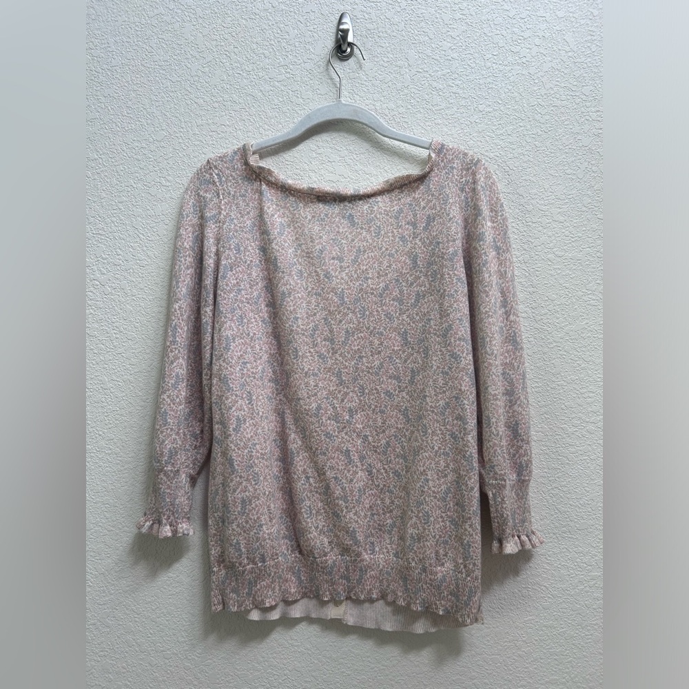 Marc by Marc Jacobs Beige Floral Ruffle Cardigan Size S - Picture 6 of 6